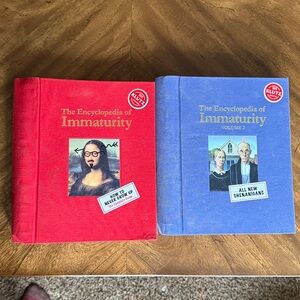 Set of 2 ENCYCLOPEDIA of IMMATURITY Books Series Klutz HC vol. 1,2